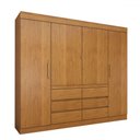 Ver imagem 4 de Guarda-roupa Casal Luxúria 4 Portas 6 Gavetas Cinamomo - Panorama Móveis