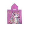 Poncho Infantil Unicornio Toalha Capuz Lilas Roupao Praia Piscina - 1