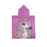 Poncho Infantil Unicornio Toalha Capuz Lilas Roupao Praia Piscina - 2