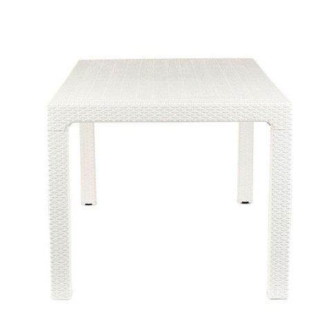 Mesa Rattan Mônaco 90x90cm Branco