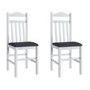 Ver imagem 1 de Duas Cadeiras para Sala de Jantar Madeira Maciça 300 Branco