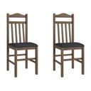 Ver imagem 1 de Duas Cadeiras para Sala de Jantar Madeira Maciça 300 Marrom/Ameixa Negra
