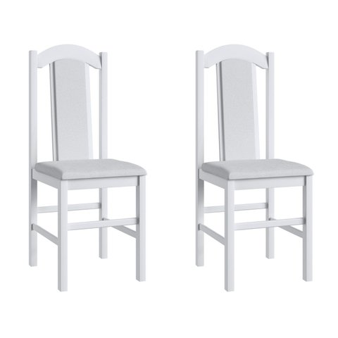 Duas Cadeiras para Sala de Jantar Madeira Maciça 500 Branco