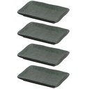 Ver imagem 1 de 4 Travessas de Cerâmica Pratos Sushi Retangulares 14x18cm Verde Porto Brasil