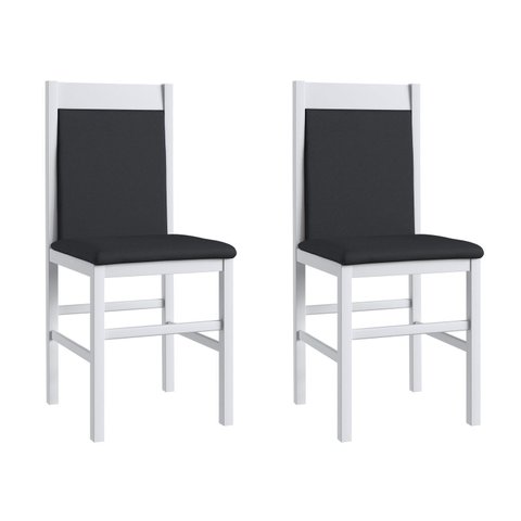 Duas Cadeiras para Sala de Jantar Madeira Maciça 600 Branco