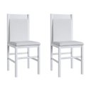 Ver imagem 1 de Duas Cadeiras para Sala de Jantar Madeira Maciça 600 Branco
