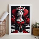 Ver imagem 1 de Quadro Decorativo Arquétipo Rainha Copas 24x18cm - com Vidro:madeira Preta