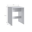 Ver imagem 3 de Duas Banquetas Baixas em MDP 35x35cm Branco
