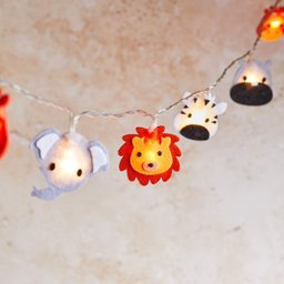 Luminária Infantil Animais do Safari Cormilu Led, À Pilha, 20 Bolas, 2.8m - 3