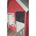 Ver imagem 4 de Casinha Infantil 1,00 x 1,60cm em MDF com Cercado:Rosa/Branco