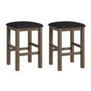 Ver imagem 1 de Duas Banquetas Estofadas em Madeira Maciça