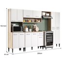 Ver imagem 6 de Cozinha Completa Arizona Plus com Armário e Balcão Carraro - Carvalho/branco Carvalho/branco