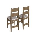 Ver imagem 1 de Duas Cadeiras para Sala de Jantar em MDF Milano Marrom/Ameixa Negra