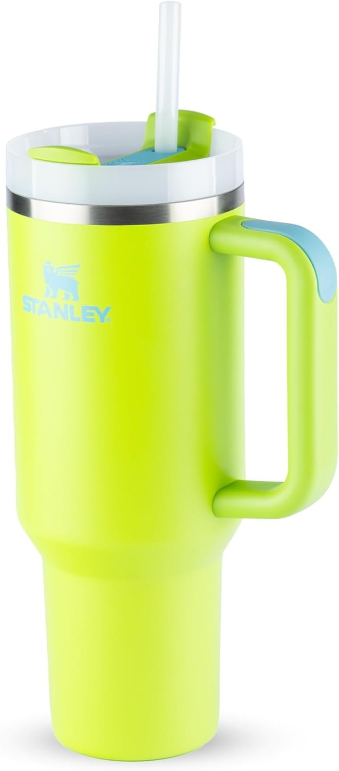 Copo Térmico Stanley Quencher Tumbler 887ml Canudo Garrafa:verde-limão - 2