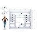 Ver imagem 3 de Guarda Roupa Casal Essencial 2 Portas de Correr 6 Gavetas Bege/Cinamomo/Areia