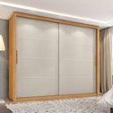 Ver imagem 1 de Guarda Roupa Casal Essencial 2 Portas de Correr 6 Gavetas Bege/Cinamomo/Areia