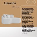Ver mais imagens de Sofá Feijão de Canto Curvado Elegante 2 Lugares Bouclé:bouclé Branco