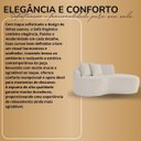 Ver imagem 7 de Sofá Feijão de Canto Curvado Elegante 2 Lugares Bouclé:bouclé Branco