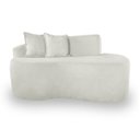Ver imagem 4 de Sofá Feijão de Canto Curvado Elegante 2 Lugares Bouclé:bouclé Branco