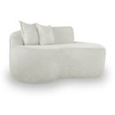Ver imagem 2 de Sofá Feijão de Canto Curvado Elegante 2 Lugares Bouclé:bouclé Branco