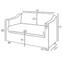 Ver imagem 4 de Sofá Namoradeira 2 Lugares Tilla Sala de Espera – Balaqui Decor Cor:Marrom