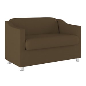 Sofá Namoradeira 2 Lugares Tilla Sala de Espera – Balaqui Decor Cor:Marrom