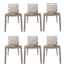 Kit 6 Cadeiras Gruvyer Fendi – Polipropileno Resistente, Design Moderno e Conforto - 2