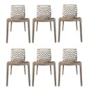 Ver imagem 2 de Kit 6 Cadeiras Gruvyer Fendi – Polipropileno Resistente, Design Moderno e Conforto