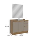 Ver imagem 5 de Gabinete para Banheiro 2 Portas 3 Gavetas com Tampo Botanic Marrom/Nogueira/Fendi