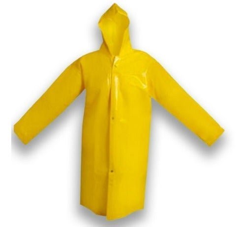 Capa de Chuva Pvc Forrada Amarela com Capuz Impermeável:Amarelo - 3