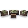 Kit Jardim de Inverno - Chaise Orbit  Verde Bandeira+ Jogo Quadrado com Poltrona Sofá e Mesa Centro  - 4