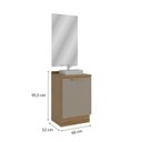Ver imagem 5 de Gabinete para Banheiro 1 Porta com Tampo Botanic Marrom/Nogueira/Fendi