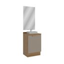 Ver imagem 3 de Gabinete para Banheiro 1 Porta com Tampo Botanic Marrom/Nogueira/Fendi