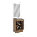 Ver imagem 4 de Gabinete para Banheiro 1 Porta com Tampo Botanic Marrom/Nogueira/Fendi