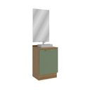Ver imagem 3 de Gabinete para Banheiro 1 Porta com Tampo Botanic Marrom/Nogueira/Verde Oliva