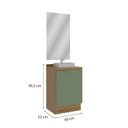 Ver imagem 5 de Gabinete para Banheiro 1 Porta com Tampo Botanic Marrom/Nogueira/Verde Oliva