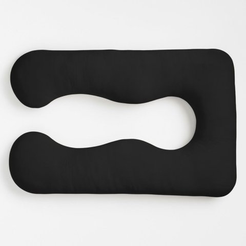 Almofada Travesseiro de Corpo Gestante Relaxante Isa Grande Macia Veludo Preto - Desk Design