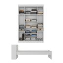 Ver imagem 5 de Jogo de Quarto com Cama Solteiro e Guarda-Roupa 4 Portas 2 Gavetas Lira Multimóveis MP4838 Branco/