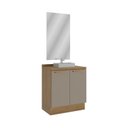 Ver imagem 4 de Gabinete para Banheiro 2 Portas com Tampo Botanic Marrom/Nogueira/Fendi