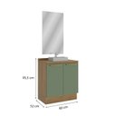 Ver imagem 5 de Gabinete para Banheiro 2 Portas com Tampo Botanic Marrom/Nogueira/Verde Oliva
