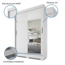 Ver imagem 4 de Guarda Roupas Solteiro Com Espelho 2 Portas de Correr 2 Gavetas Leblon