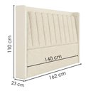 Ver imagem 3 de Cabeceira Casal 140 cm Lumina LED com Frame Boucle Tca 310 Corino Tcs 725 Peer
