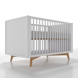 Berço Americano em Mdf Grade Fixa Zen - 2