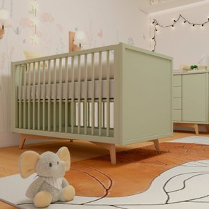 Berço Americano em Mdf Grade Fixa Zen