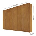 Ver imagem 4 de Guarda Roupa Casal 6 Portas Ibiza Bianchi Móveis: Nature