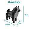Chow-chow Decorativo - Estatueta 10cm De Altura - Toque 3d:Cinza - 5