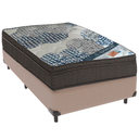 Ver imagem 1 de Cama Box Bege e Colchão Iso Superpocket Molas Ensacadas Solteiro Ortobom