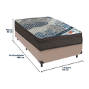 Ver imagem 3 de Cama Box Bege e Colchão Iso Superpocket Molas Ensacadas Solteiro Ortobom