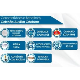 Cama Box c/Auxiliar Solteiro: Colchão Anjos Superlastic King Best Clean 28 + Base CRC Courano Branco - 4 Cama Box c/Auxiliar Solteiro: Colchão Anjos Superlastic King Best Clean 28 + Base CRC Courano Branco - 4