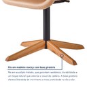 Ver imagem 6 de Cadeira Giratória com Base em Aço e Pés em Madeira Maciça Lodelô